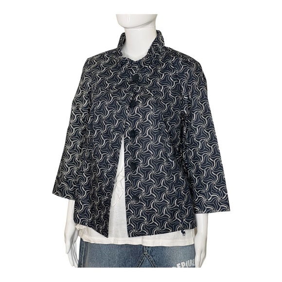 Christopher Banks Womens Size S Jacket Coath Blazer Cape 40s Style Collar Ruffle - Picture 2 of 13